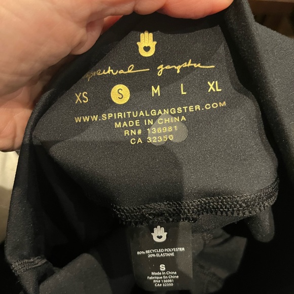 Spirtual Gangster leggings black with hearts new - Picture 3 of 3